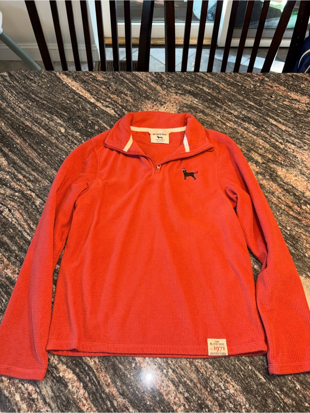The Black Dog Coral Quarter-Zip Knit Pullover